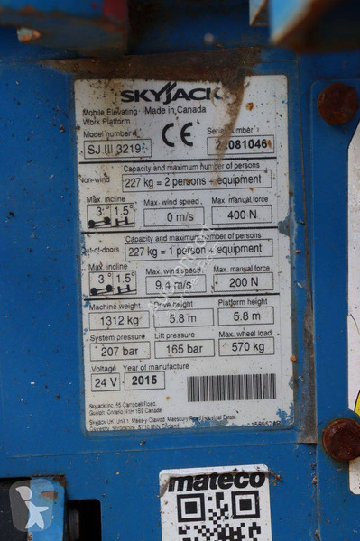 Plataforma Skyjack SJIII-3219