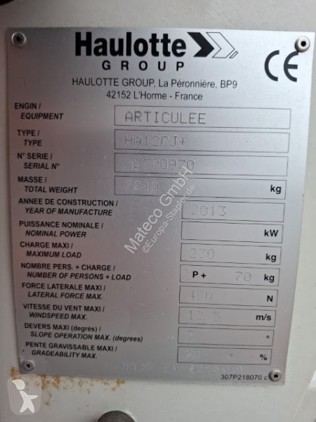 Nacelle Haulotte HA12