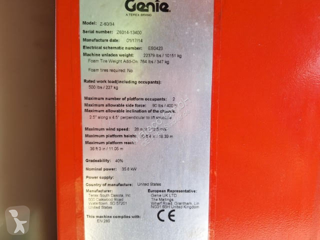 Nacelle Genie Z-60/34