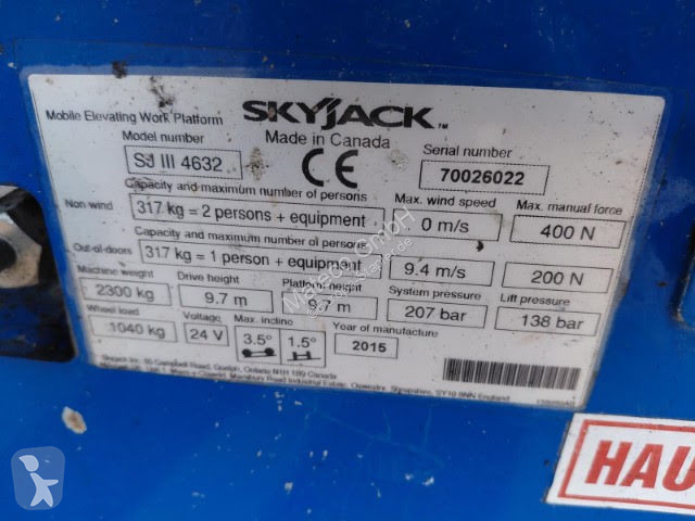 منصة تلسكوبية Skyjack SJIII 4632