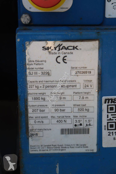 Nacela Skyjack SJIII-3226