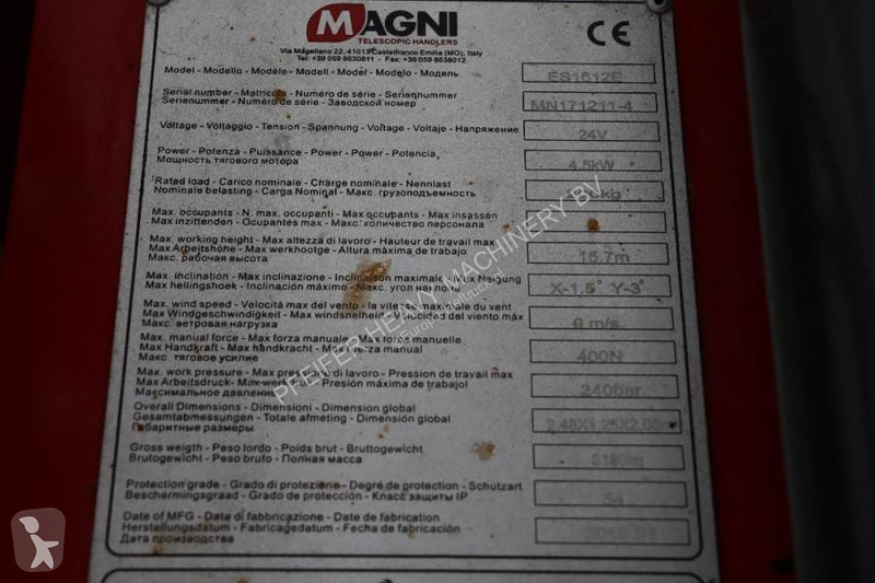 Plataforma Magni ES1612E Available Directly...