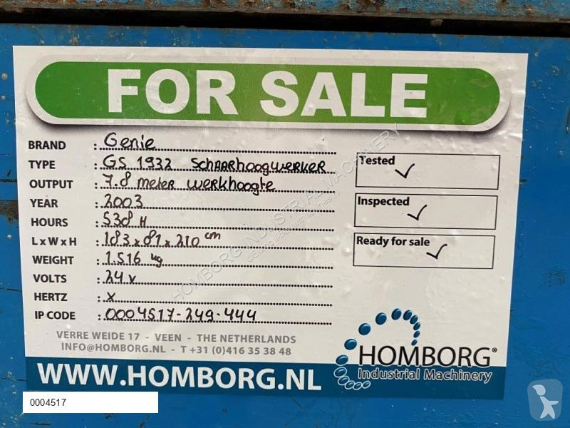 Nacelle Genie Elektrische Schaarhoogwerker 7.8...