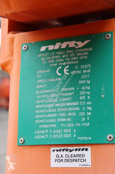 Plataforma elevadora Niftylift HR12NE Mk1B