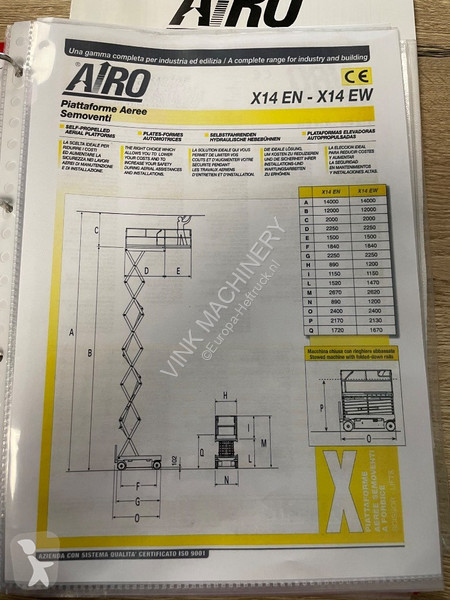 Piattaforma aerea Airo X 14 EW