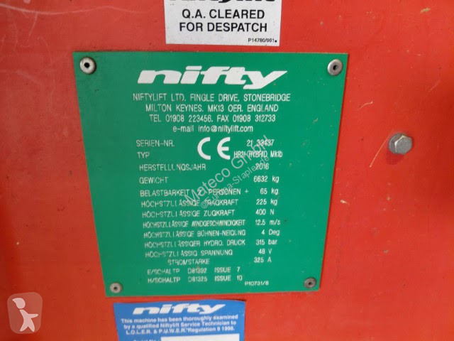 منصة تلسكوبية Niftylift HR21 HYBRID 4X4