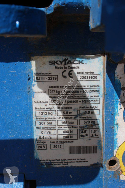 Plataforma elevadora Skyjack SJIII-3219
