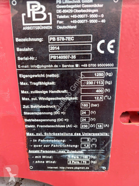 منصة تلسكوبية PB S78-7EC