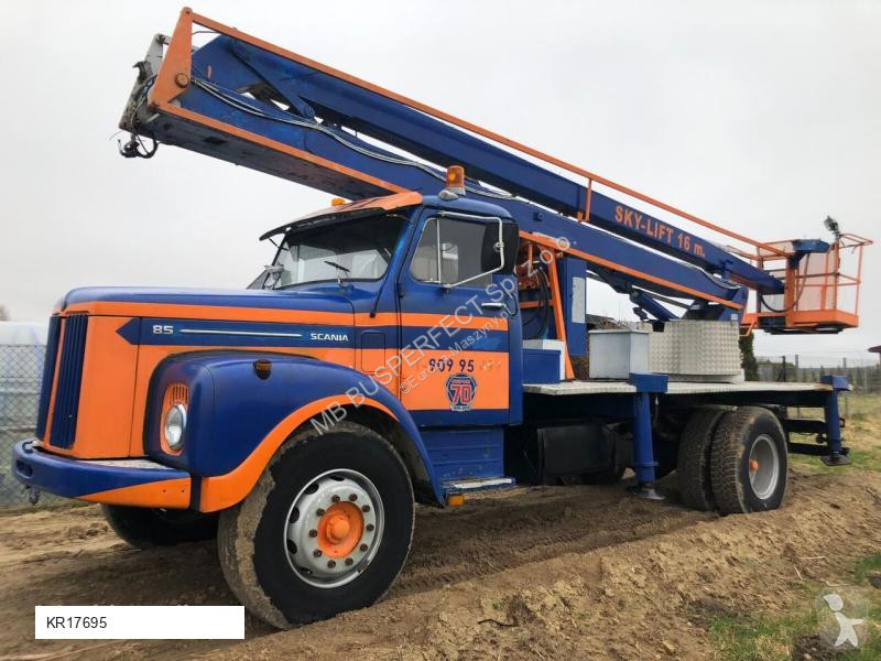 Plataforma elevadora Scania 85 dźwig zabytkowy...