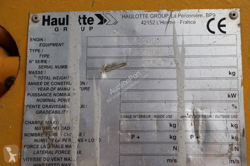 Nacelle Haulotte Ciseaux