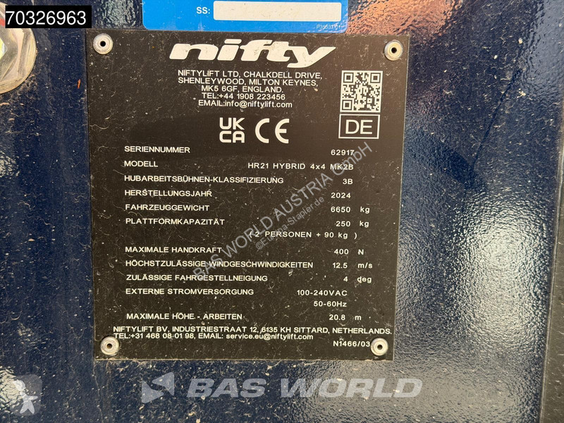 منصة تلسكوبية Niftylift HR21 HYBRID