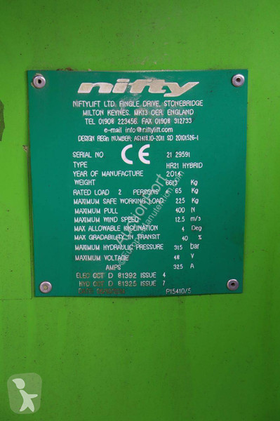 Автовишка Niftylift HR21 Hybrid