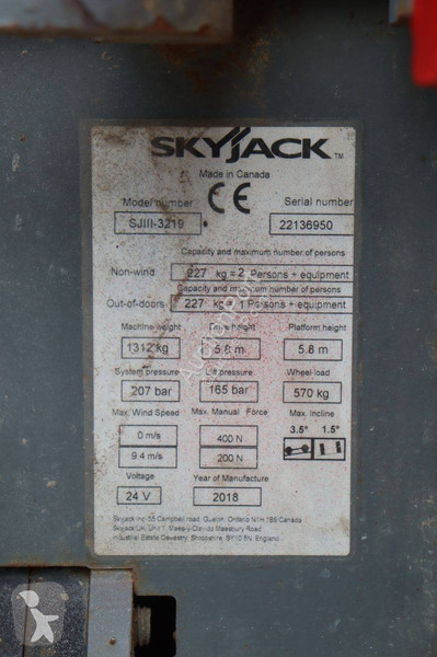 Gondol Skyjack SJIII-3219
