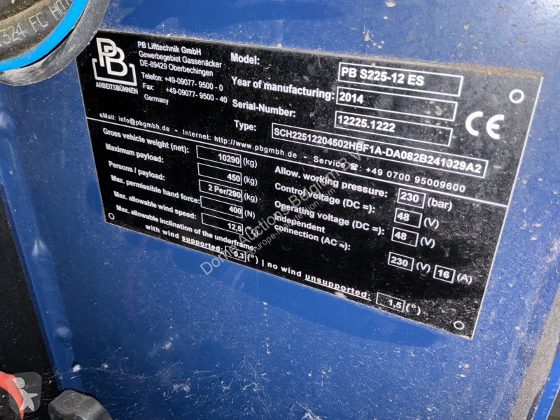 Plataforma elevadora PB S225-12ES