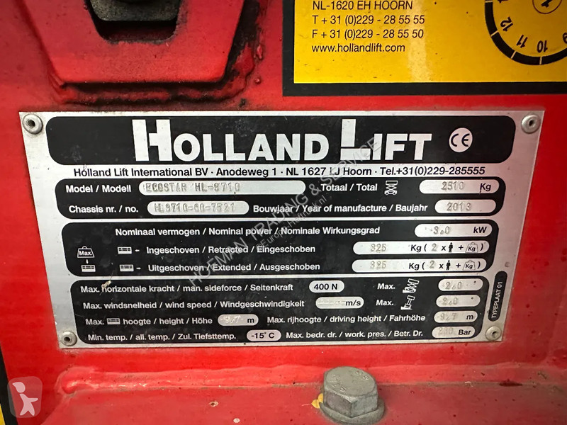 Piattaforma aerea Hollandlift Ecostar HL-9710