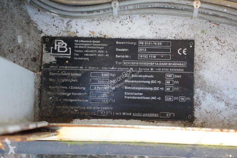 Plataforma elevadora PB PB S151-16 ES