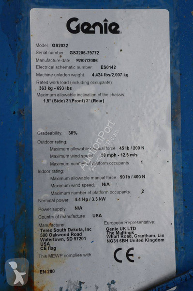Plataforma elevadora Genie