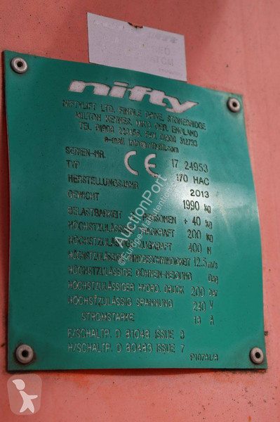 Plataforma elevadora Niftylift 170HAC