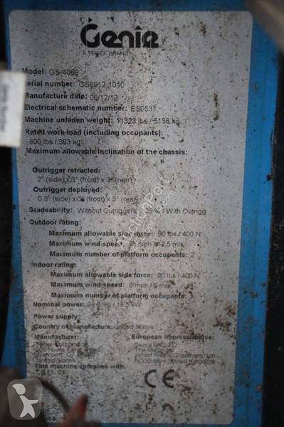 Emelőkosár Genie G69
