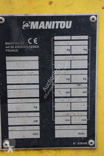 Nacela Manitou 170 AETJ L
