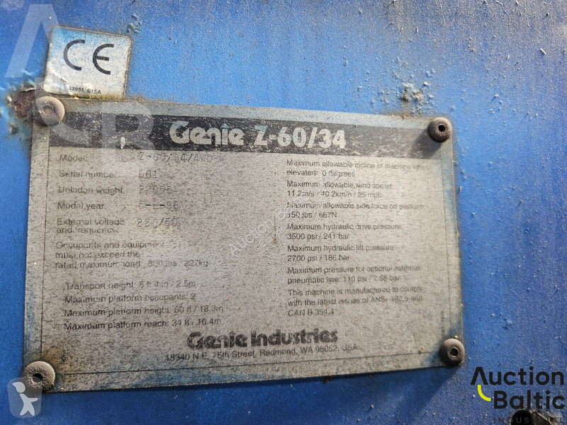 Автовышка Genie Z60/34/4WD
