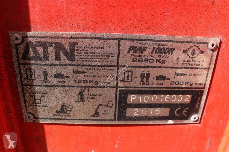 Plataforma elevadora ATN Piaf 1000R