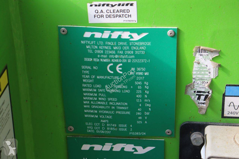 Plataforma elevadora Niftylift HR17 Hybrid MKII