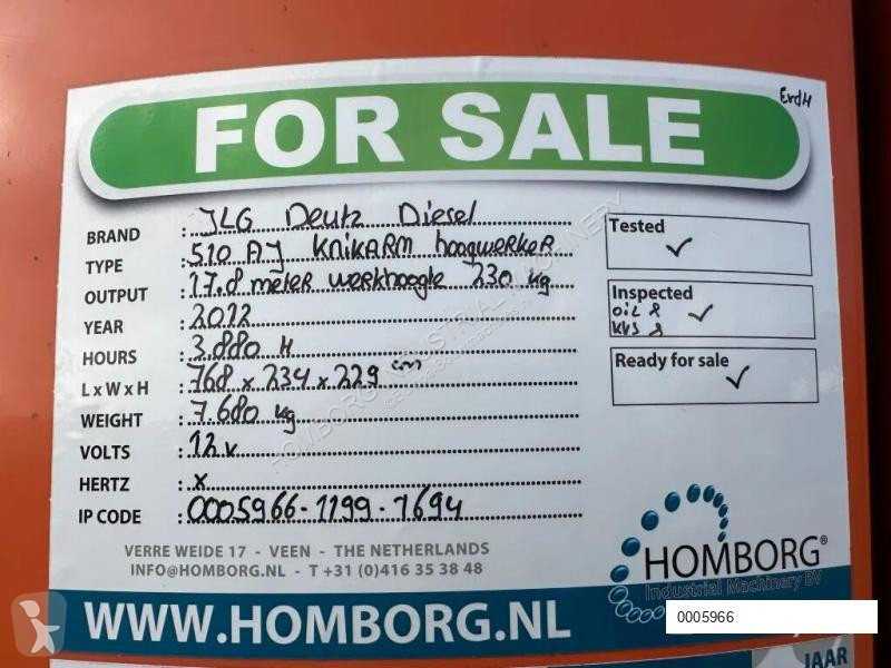 Piattaforma aerea JLG Deutz Diesel 17.8 meter...