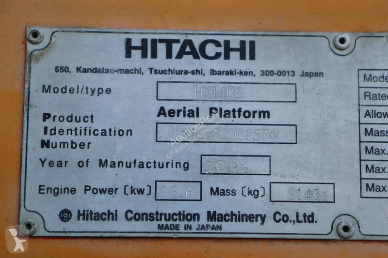 Nacela Hitachi HX140B