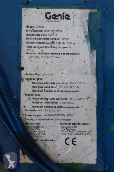Plataforma elevadora Genie