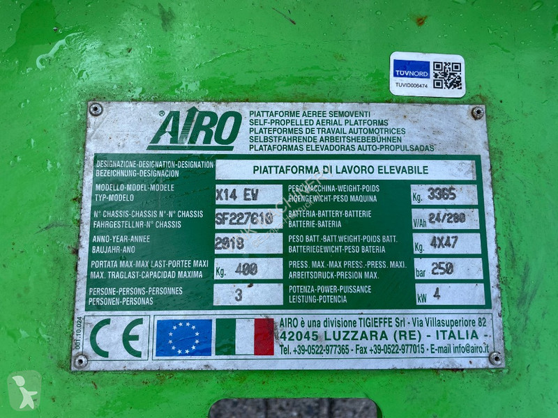 Piattaforma aerea Airo X 14 EW