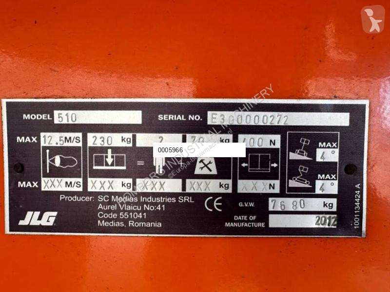 Piattaforma aerea JLG Deutz Diesel 17.8 meter...