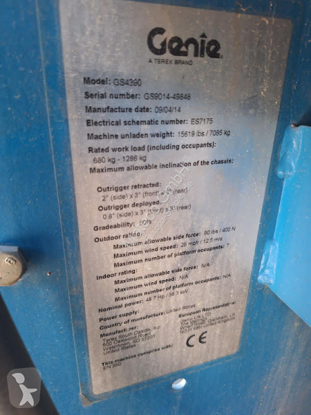 Piattaforma aerea Genie GS-4390