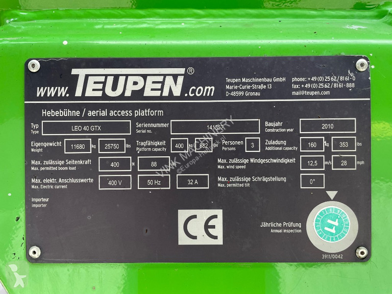 Вишка Teupen Leo 40 GTX