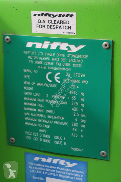 Plataforma elevadora Niftylift HR17 Hybrid 4WD