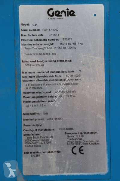 Plataforma elevadora Genie