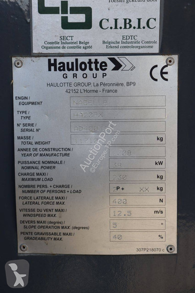 Nacelle Haulotte