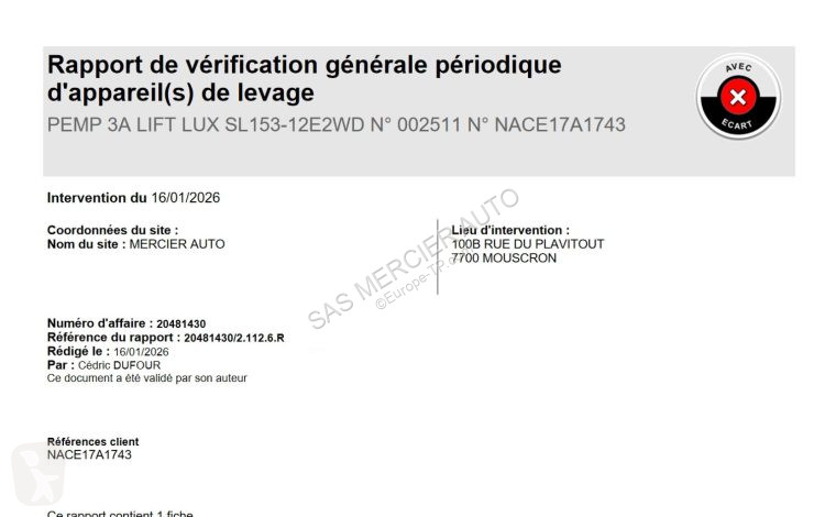 Nacelle Liftlux plateforme ciseaux automotrice...