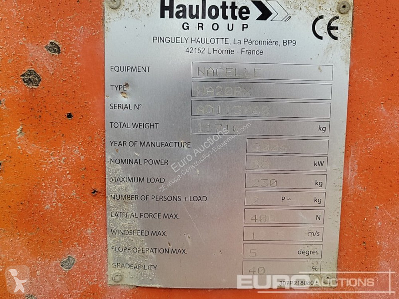 Nacelle Haulotte