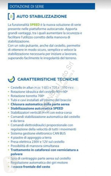 Nacelle Iveco 35S14 PIATTAFORMA AEREA SOCAGE 27...