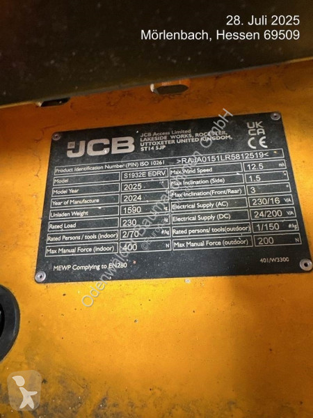 Hoogwerker JCB S1932E