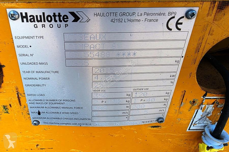 Vysokozdvižná plošina Haulotte Compact 8...