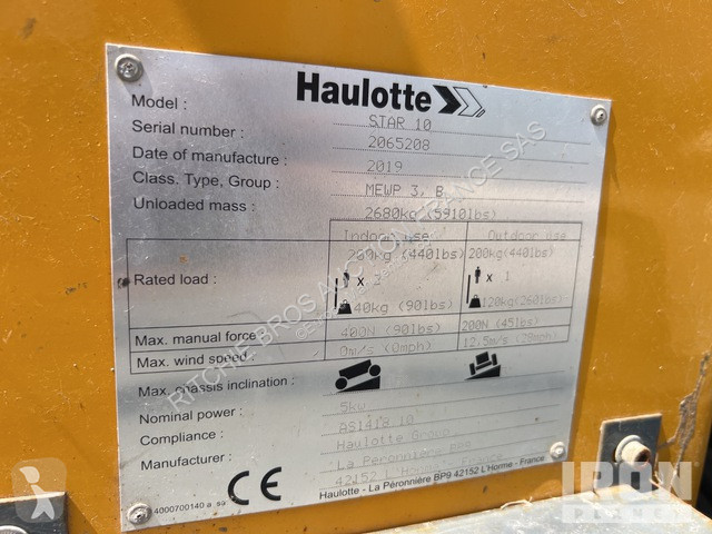 Vysokozdvižná plošina Haulotte  STAR10