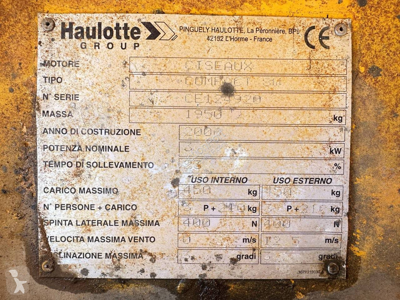 Nacelle Haulotte
