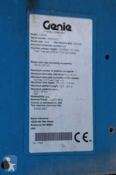 Nacela Genie Z60/34