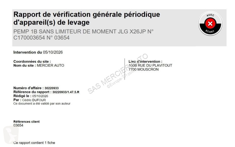 Plataforma JLG nacelle araignee automotrice a...