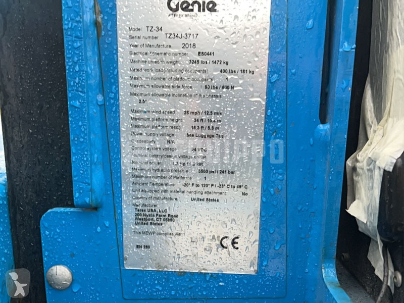 Plataforma elevadora Genie TZ34 (12m)