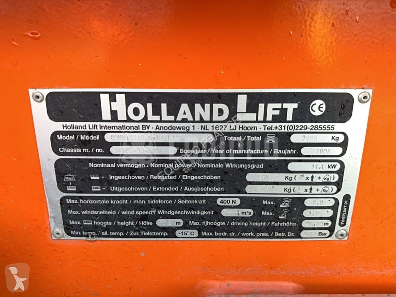 Nacelle Hollandlift N165-12EL Combistar (16.5 m)