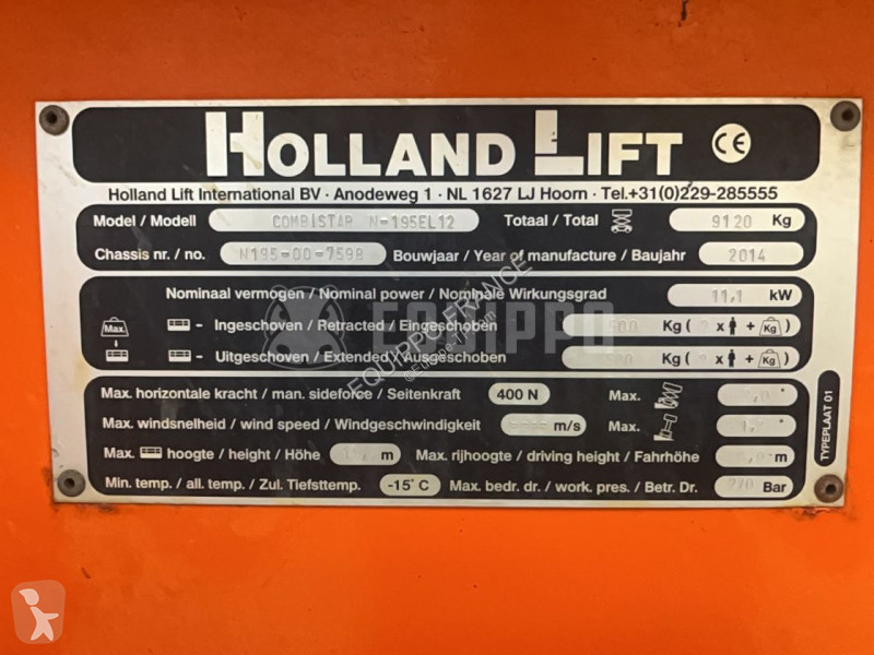 Nacelle Hollandlift N195-12EL Combistar (19.5 m)