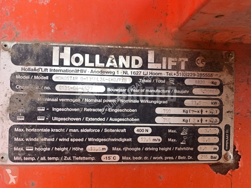 Nacelle Hollandlift Q135-DL24 Monostar (13.5 m)